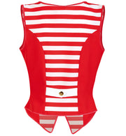 narrenwelt Kostüm Weste rot/weiß Damen 1tlg. Oberteil Köln  Karneval Motto Party