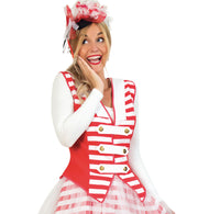 narrenwelt Kostüm Weste rot/weiß Damen 1tlg. Oberteil Köln  Karneval Motto Party