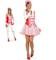 narrenwelt Kostüm Weste Köln rot/weiß Herren 1tlg. Oberteil Männer  Karneval Motto Party