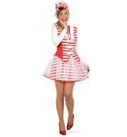 narrenwelt Kostüm Rock rot/weiß Damen 1tlg. Rock Köln mit Tüll Kölln Karneval Motto Party