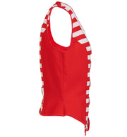 narrenwelt Kostüm Weste rot/weiß Damen 1tlg. Oberteil Köln  Karneval Motto Party