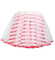 narrenwelt Kostüm Rock rot/weiß Damen 1tlg. Rock Köln mit Tüll Kölln Karneval Motto Party