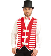 narrenwelt Kostüm Weste Köln rot/weiß Herren 1tlg. Oberteil Männer  Karneval Motto Party