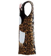 narrenwelt Kostüm Kätzchen Kleid Trägerkleid 1 tlg. mit Taschen Baby Kinderkostüm Plüsch Gr. 98-104 Karneval Fasching