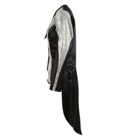 narrenwelt Frack Chic Damenfrack Gala mit Pailetten silber 38-46
