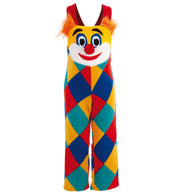 narrenwelt Kostüm Latzhose Clown 1 tlg. mit Taschen Baby Kinderkostüm Polar Fleece Gr. 98-116 Karneval Fasching