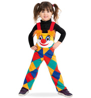 narrenwelt Kostüm Latzhose Clown 1 tlg. mit Taschen Baby Kinderkostüm Polar Fleece Gr. 98-116 Karneval Fasching