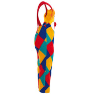 narrenwelt Kostüm Latzhose Clown 1 tlg. mit Taschen Baby Kinderkostüm Polar Fleece Gr. 98-116 Karneval Fasching