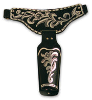 narrenwelt Revolvergürtel schwarz Länge ca 115 cm für Erwachsene Cowboygürtel Fasching Kostüm Accessoires