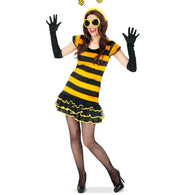 narrenwelt Kostüm Buzzy Bee-Kleid Biene Damen Kleid Gr. 38