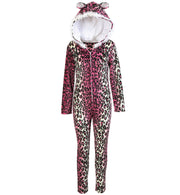 narrenwelt Kostüm Leosuit Damen Overall mit Kapuze Gr. 38 Fasching