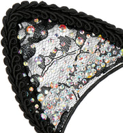 narrenwelt Haarreif Katzenohren mit Pailetten schwarz / silber Party Accessoires Haarschmuck