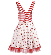 narrenwelt Kostüm Latzrock rot/weiß Latzerock 1tlg. Rock mit Köln Wappen und Dom Print  Karneval Motto Party