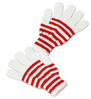 narrenwelt  Handschuhe Köln Strick-Handschuhe Ringel rot-weiß Köln