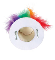narrenwelt Minihut Candy Mini-Hut mehrfarbig bunt Fascinator  mit Federn Lollipops Schleifen Fasching Accessoires