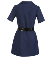 narrenwelt Kostüm POLIZISTIN mit Gürtel und silberner Schnalle Damen Mini Kleid marine 34-44 Fasching