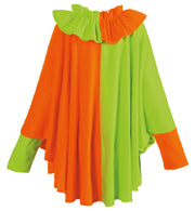 narrenwelt Poncho Neon Clown2-farbig Einheitsgröße Unisex Fasching Karneval