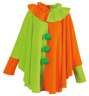 narrenwelt Poncho Neon Clown2-farbig Einheitsgröße Unisex Fasching Karneval