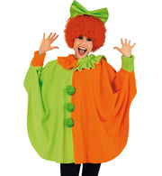 narrenwelt Poncho Neon Clown2-farbig Einheitsgröße Unisex Fasching Karneval
