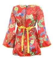 Hippie Eve Kleid mit Gürtel,Stulpen + Stirnband Gr. 40