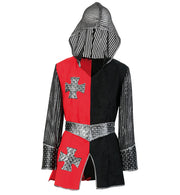 narrenwelt  Kostüm-Jeanne d'Arc Damen Oberteil mit Kapuze und Gürtel-Gr. 46