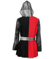 narrenwelt  Kostüm-Jeanne d'Arc Damen Oberteil mit Kapuze und Gürtel-Gr. 48