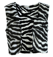 narrenwelt Weste Zebra Plüsch Unisex Erwachsene M