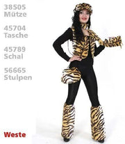 narrenwelt Weste Tiger Plüsch XL