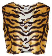 narrenwelt Weste Tiger Plüsch XL