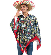 narrenwelt Kostüm Poncho Musik  Umhang 1 tlg. Unisex Fasching Karneval