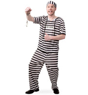 narrenwelt Kostüm Sträfling 3tlg.  Hemd + Hose + Mütze Gr. M+XL Karneval