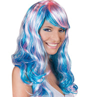 narrenwelt Perücke Aquarella SE ca 55 cm  lang mit Locken Damen Herren Fasching Karneval