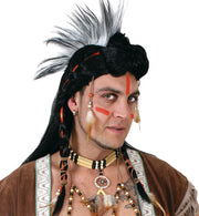 narrenwelt Perücke Irokese Indianer Unisex Damen Herren Erwachsene Einheitsgröße