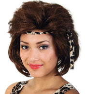 narrenwelt Perücke Leoparden Gril SE  mit Leoparden - Band Damen Herren Fasching Karneval