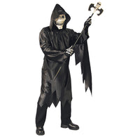 narrenwelt Sensenmann Kutte mit Kapuze Kostüm Halloween für Erwachsene XXL Unisex