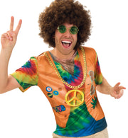 narrenwelt Kostüm Shirt Hippie, 1-tlg. , Größe L