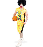 narrenwelt Kostüm Zombie Basketball-Spieler Kostüm, Komplett Set Gr. M + XL Oberteil und Shorts Halloween Horror Karneval