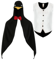 narrenwelt Kostüm Pinguin  Gr. M + XL Tierkostüm Arktis Cape Kapuzencape  Mottoparty Karneval
