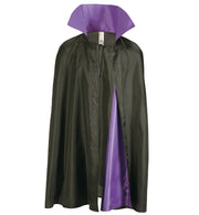 narrenwelt Kostüm Vampir Umhang schwarz/lila 1tlg. mit Stehkragen  Vampirumhang Einheitsgröße Adult Unisex