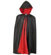 narrenwelt Kostüm Vampir Umhang schwarz/rot 1tlg. mit Kapuze  Vampirumhang Einheitsgröße Adult Unisex