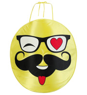 narrenwelt Kostüm Emoji Hipster Smileykostüm Emoticon Nerd Smiley Kostüm Unisex