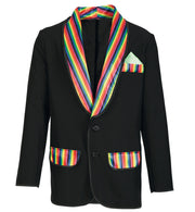 narrenwelt Kostüm Jacke Rainbow Jack Jackett Gr. M + XL  Regenbogen Bunt Sakko  Motto Party