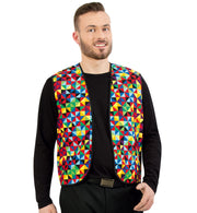 narrenwelt Kostüm Weste Kunterbunt  Gr. M Herrenkostüm Clown Herrenweste Karneval Fasching