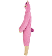 narrenwelt Kostüm Pink Lama 1tlg Overall l mit Kapuze