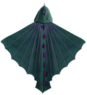 narrenwelt Kostüm Cape Dragon 1tlg Drachen Umhang  mit Kapuze Motto Party Halloween