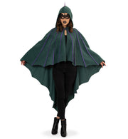 narrenwelt Kostüm Cape Dragon 1tlg Drachen Umhang  mit Kapuze Motto Party Halloween