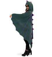 narrenwelt Kostüm Cape Dragon 1tlg Drachen Umhang  mit Kapuze Motto Party Halloween