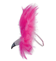 narrenwelt Domino Flamingo Maske  rosa Federdomino Accessoires Kostüm Vogel Maske
