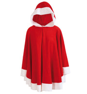 narrenwelt Kostüm Miss Santa Claus Poncho mit Kapuze Kapuzenponcho Nikolausin Nikolaus Nikoline Damenkostüm