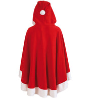 narrenwelt Kostüm Miss Santa Claus Poncho mit Kapuze Kapuzenponcho Nikolausin Nikolaus Nikoline Damenkostüm